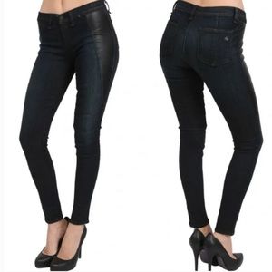 Rag & Bone Leather Panel Jeans Plymouth Size 30